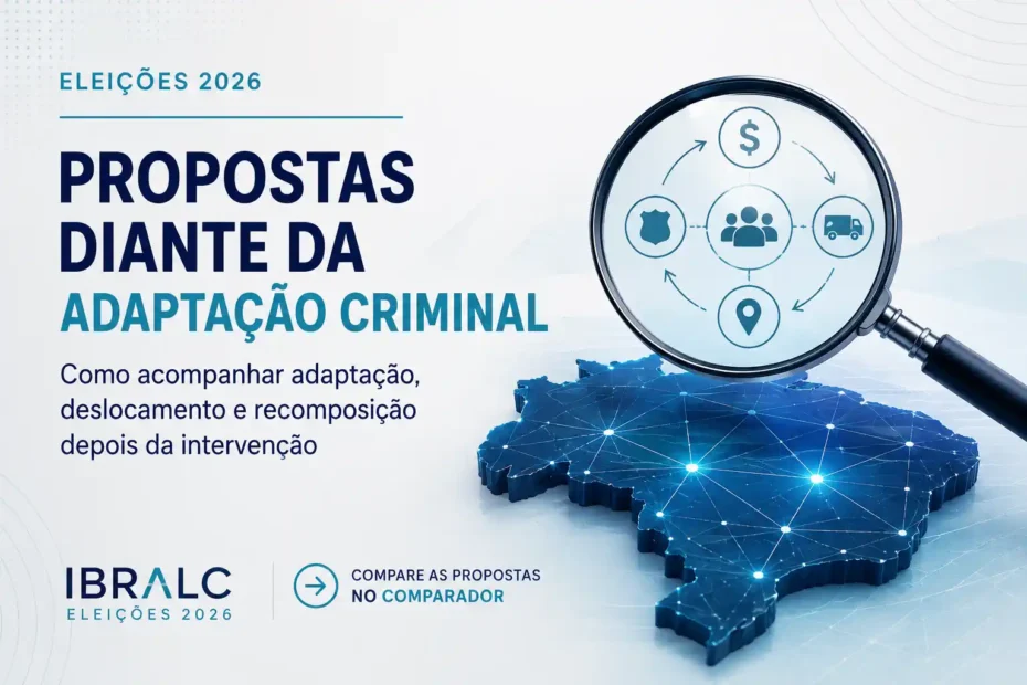 Comparação de propostas das Eleições 2026 diante da adaptação criminal.