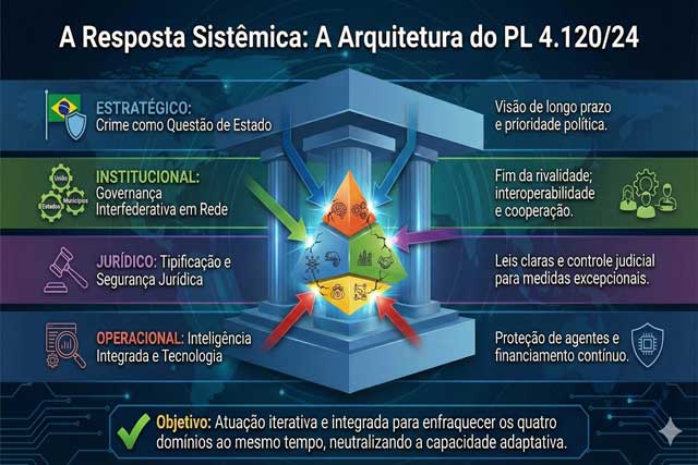O enfrentamento ao crime organizado falha quando é fragmentado. Veja por que ações isoladas não desmontam redes criminosas complexas.