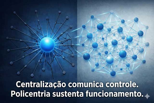 Enquanto o comando único aparenta ordem e autoridade, a policentria na segurança pública revela maior capacidade de adaptação, coordenação e aprendizagem em sistemas complexos.
