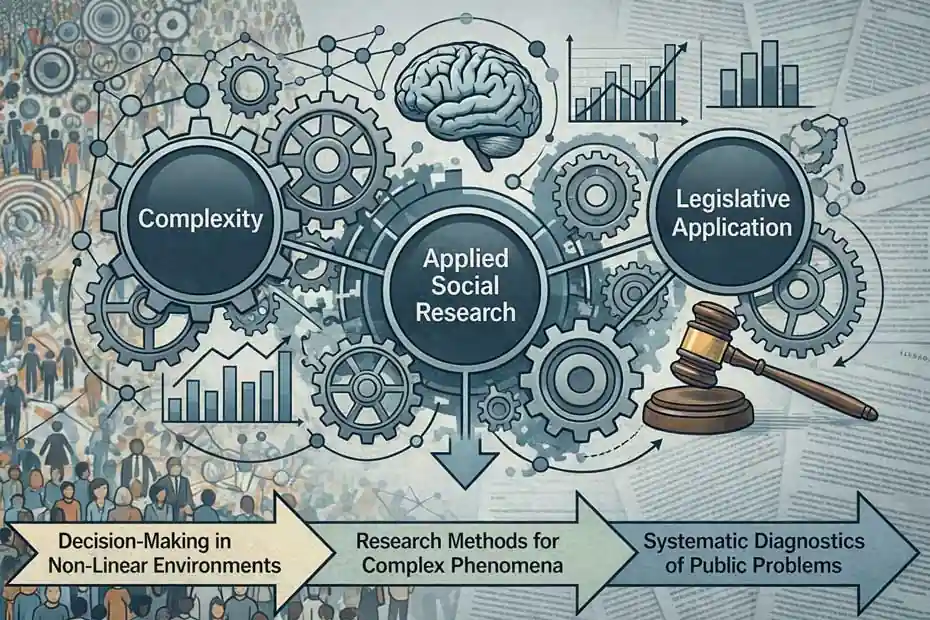 Applied social research connecting complexity and legislative application in complex systems and public policy decision-making