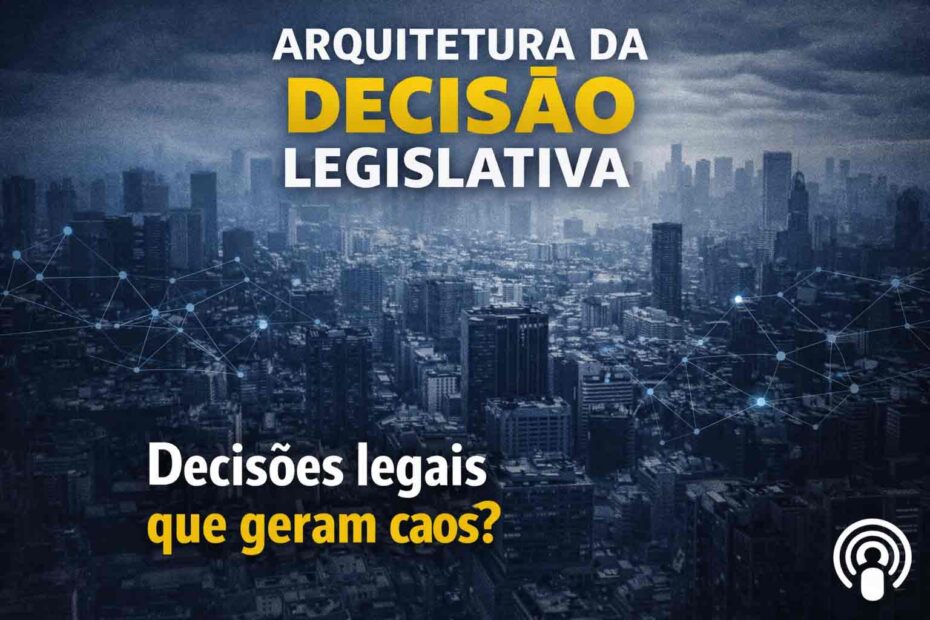Imagem destacada com vista aérea de cidade e linhas de rede sobrepostas, representando interdependência e risco de coordenação causado por decisões legais.