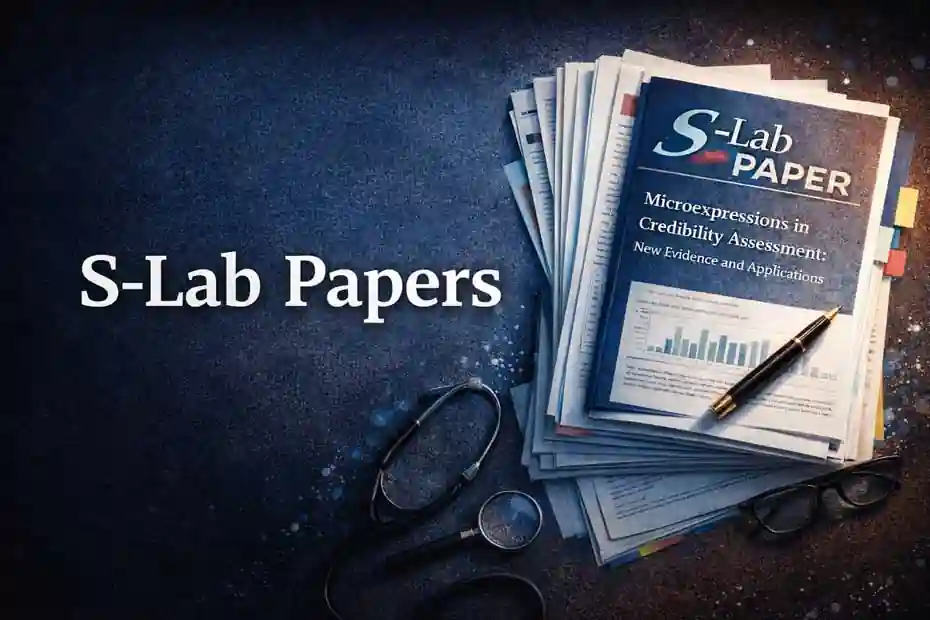 S-Lab Papers research series cover image featuring academic papers and analytical tools representing research on behavior, deception, and decision analysis.