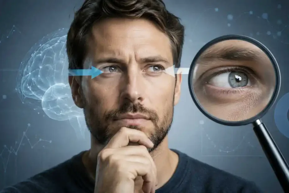 Movimentos oculares podem refletir processos cognitivos, mas não detectam mentira com segurança. Entenda o que a ciência mostra.