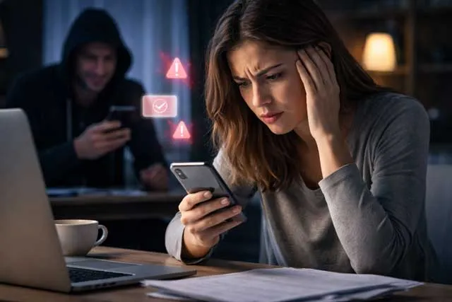 fase do truque nos golpes psicológicos mostra por que pressa, confusão e emoção são usadas para controlar atenção e induzir ações sem reflexão