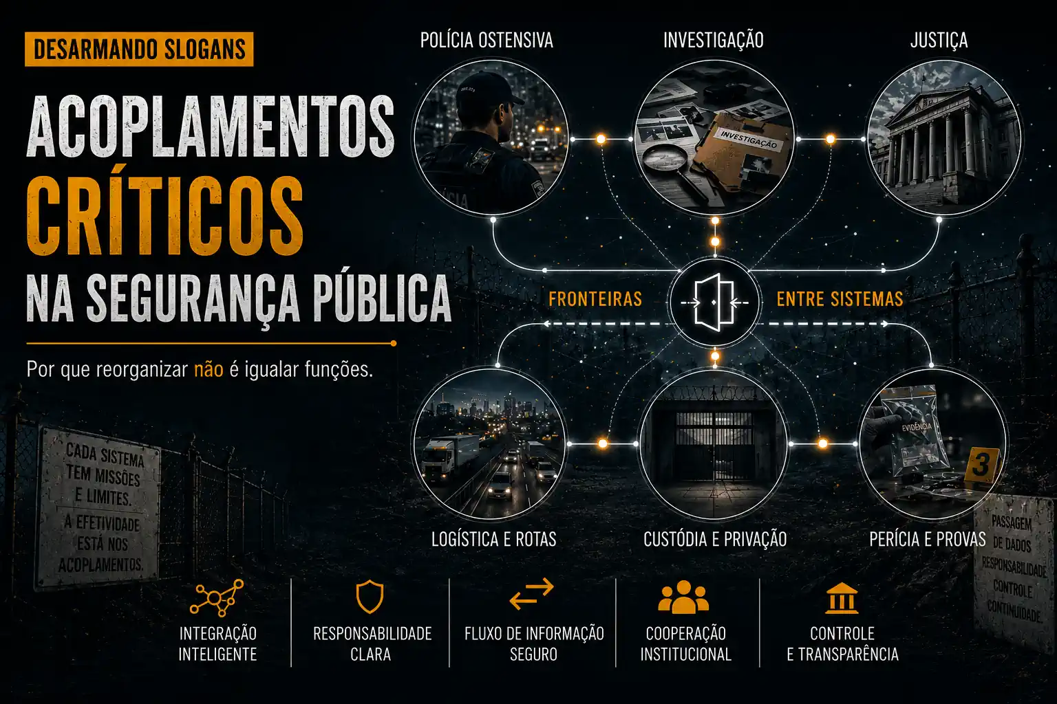 Acoplamentos críticos na segurança pública: por que reorganizar não é igualar funções
