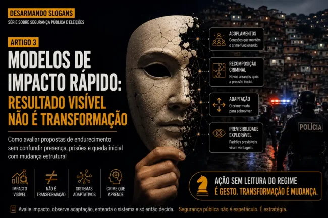 Impacto rápido em segurança pública: resultado visível não é transformação