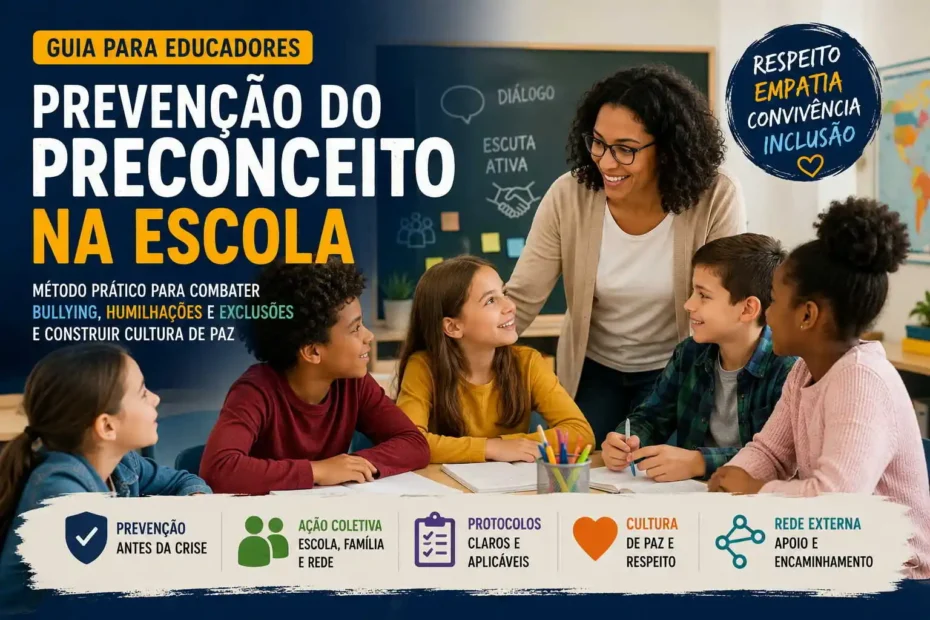 Educadores precisam de método, escuta e rede para prevenir bullying, preconceito, exclusões e humilhações antes que virem rotina.