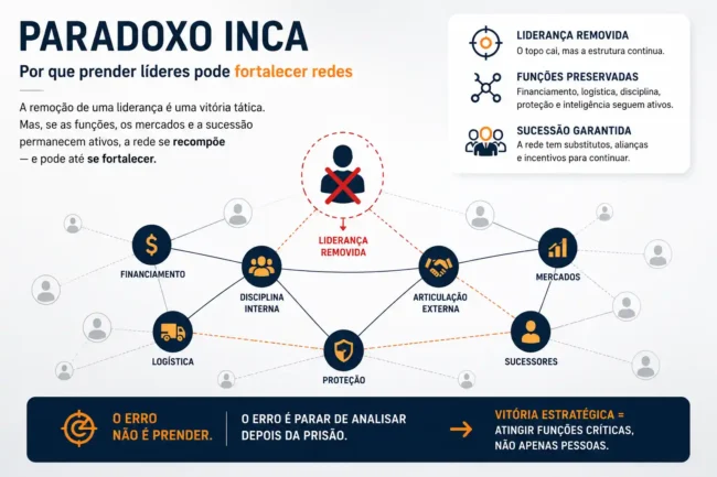 Quando prender líderes fortalece redes: o Paradoxo Inca