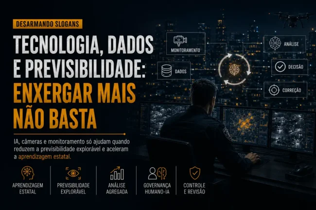 Tecnologia na segurança pública: enxergar mais não basta