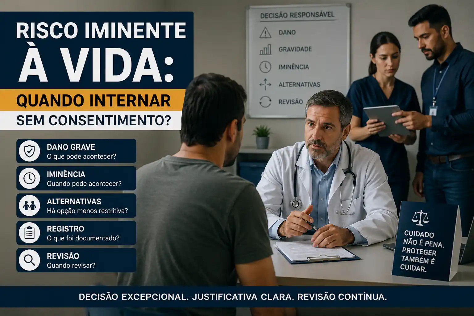 Risco Iminente à Vida: quando internar sem consentimento?