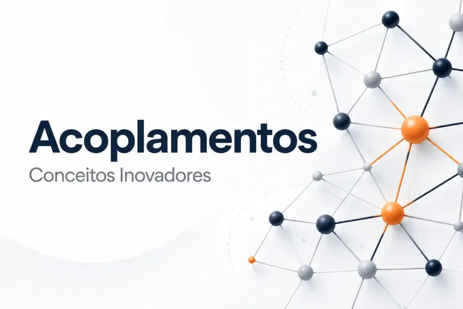 Acoplamentos no crime organizado representados por uma rede de conexões interdependentes entre diferentes componentes do sistema.