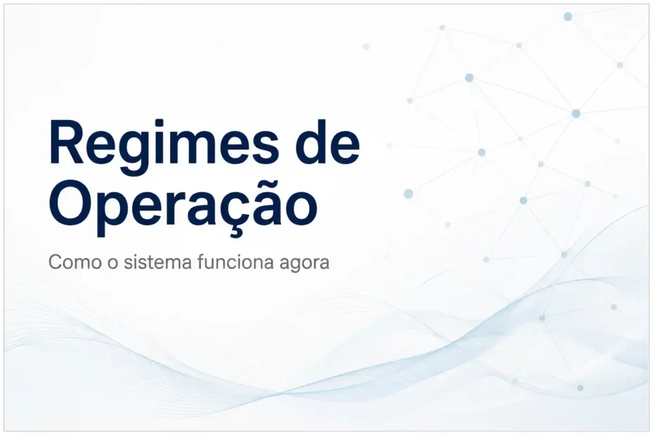 Regimes de operação e diferentes formas de funcionamento de sistemas adaptativos