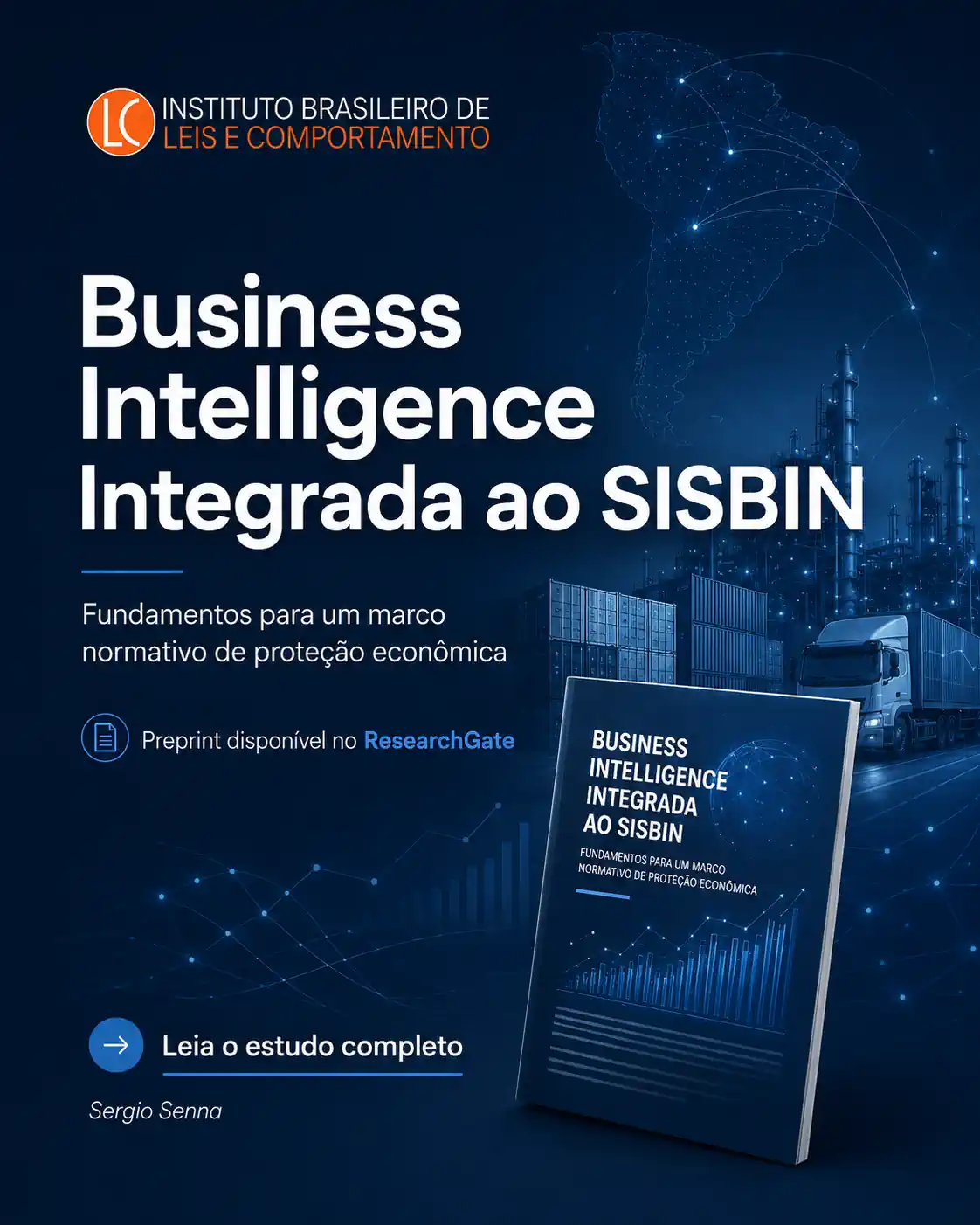 Capa visual do estudo Business Intelligence Integrada ao SISBIN sobre proteção econômica e inteligência econômico-setorial